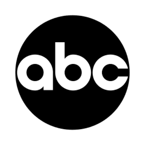 ABC logo in black circle, simple and recognizable design.