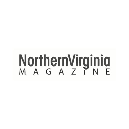 Northern Virginia Magazine logo on gray background.