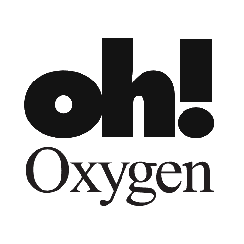 Oxygen logo with bold 'oh!' and 'Oxygen' text for branding.